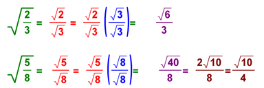 Fractions of Radicals